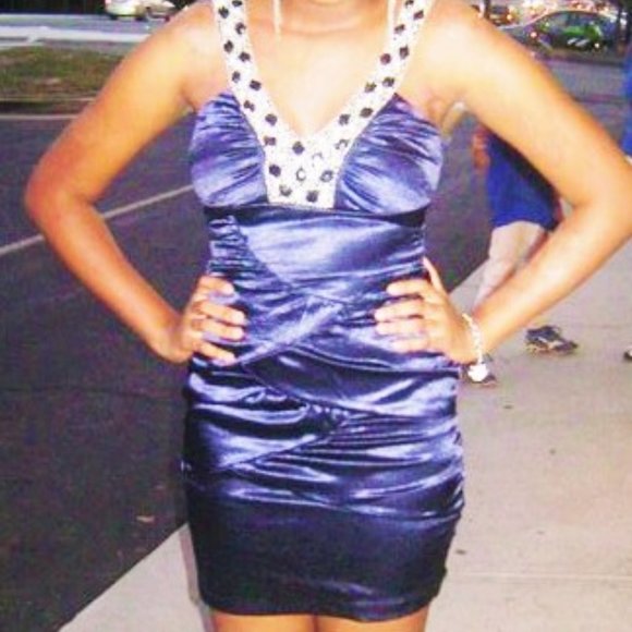 CITY STUDIO Jeweled Ruched Cocktail Bodycon Dress - Picture 8 of 8